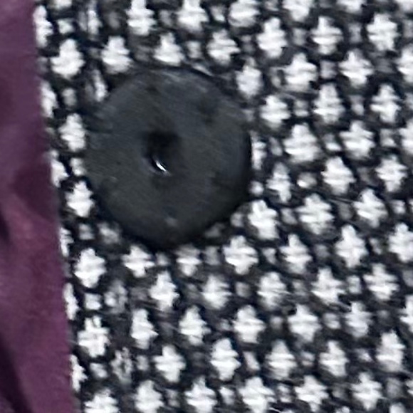 Trosiata Hooded Wool Jacket - Handcrafted Black & White Size M - Picture 5 of 5